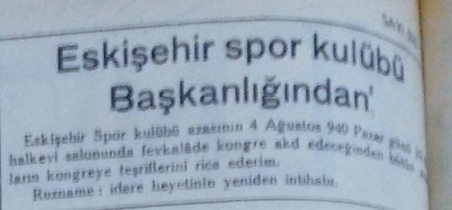 eskişehirspor eski haber