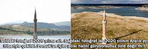 2005 - 2020 Porsuk Barajı su karşılaştırması