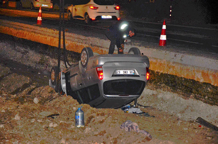 Eskişehir'de takla atan araçta 4 kişi yaralandı