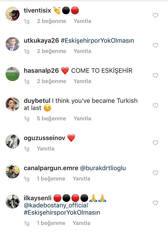 Eskişehirspor, KADEBOSTANY, destek, #eskişehirsporyokolmasın