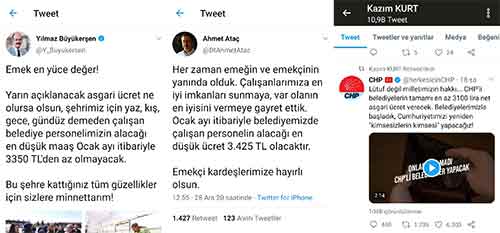 Yılmaz Büyükerşen - Ahmet Ataç - Kazım Kurt tweet 05 01 2021
