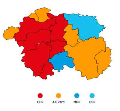 Eskişehir Yerel Seçim sonuçları - 31 Mart 2019