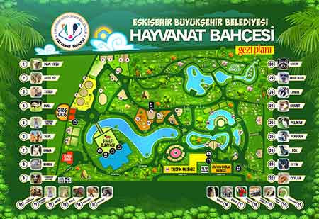 Eskişehir Sazova Parkı haritası