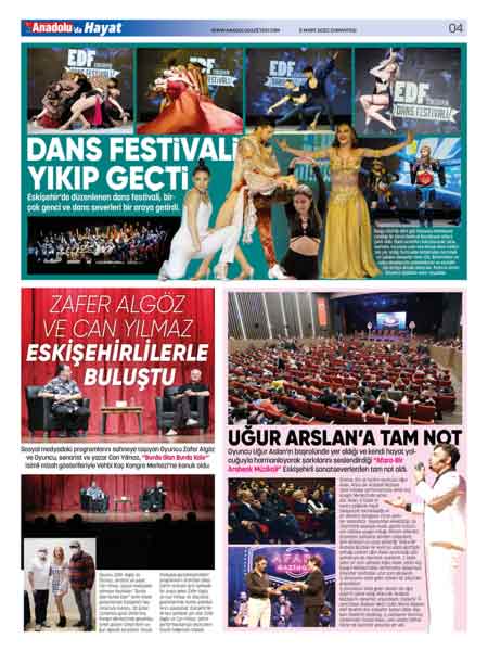 Anadolu'da Hayat Magazin Yaşam Ekinde bu hafta...