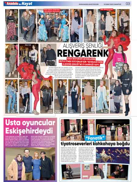 Anadolu'da Hayat Magazin Yaşam Eki sayfalarında bu hafta...