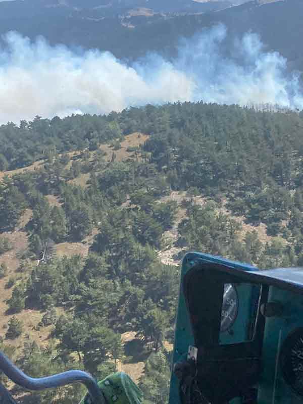 Eskişehir’de dün öğle saatlerinde çıkan orman yangını kontrol altına alındı