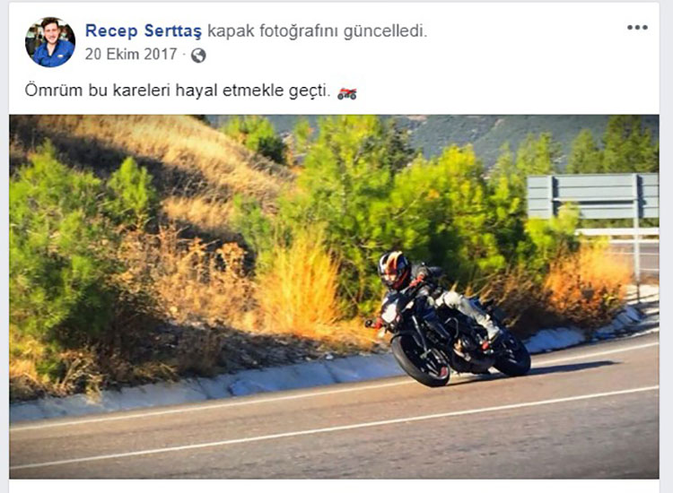 Burdur'un Çeltikçi ilçesinde motosiklet tutkunu bir genç, arkadaş grubuyla çıktığı gezide sosyal medya hesabından fotoğraf paylaştıktan dakikalar sonra motosikletiyle bariyere çarparak hayatını kaybetti.
