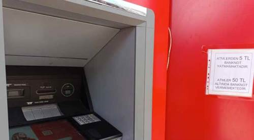 Eskişehir'de ATM'de dikkat çeken 5 TL uyarısı!