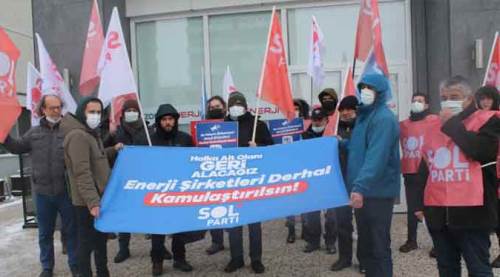 Eskişehir'de elektrik zammı protestosu