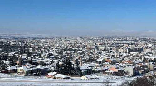 Karla kaplı Eskişehir’den eşsiz görüntüler
