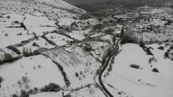 (Özel) Kütahya’Da Yüksek Kesimlerde Kar Yağışı Etkili Oldu
