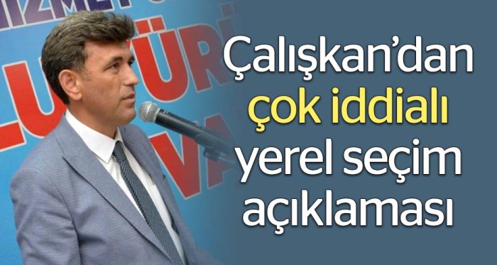 AK Parti Eskişehir İl Başkanı Zihni Çalışkan çok iddialı konuştu