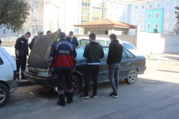 Araç Yangını İhbarına Giden Polis Hararet Yapan Otomobille Karşılaştı
