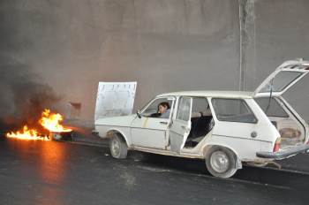 Araç Yangını Tatbikatında Tünel Ortasında Şaşırtan Görüntü
