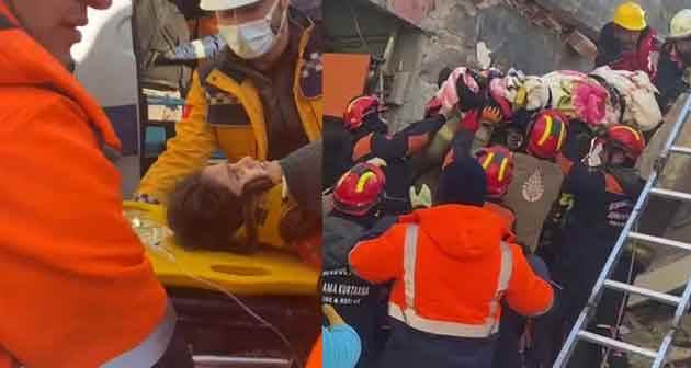 Baba ve kızı, depremden 102 saat sonra kurtarıldı