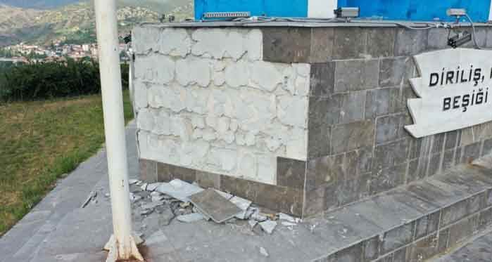 Bilecik'te Kayı Boyu Anıtına çirkin saldırı