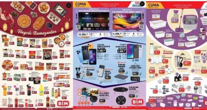 Bim'e Ramazan İndirimleri Geliyor! 5-9 Mart Bim Kataloğu Yayınlandı! Akıllı Telefon ve Tabletler, Parex Temizlik Seti....
