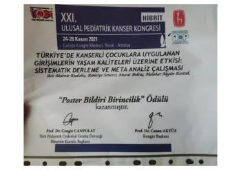 Bşeü Bölüm Başkanı Kudubeş, ’Poster Bildiri Birincilik’ Ödülüne Layık Görüldü
