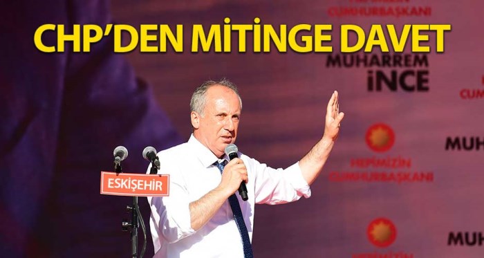 CHP'den Eskişehir mitingine davet