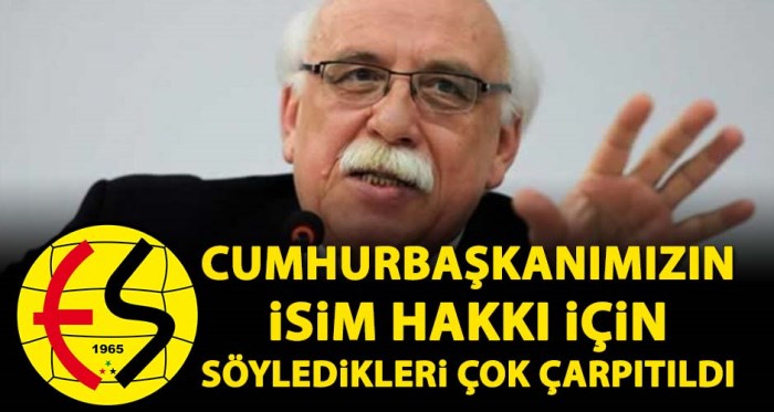 Cumhurbaşkanı Eskişehirspor için ETİ'ye gidin demedi!