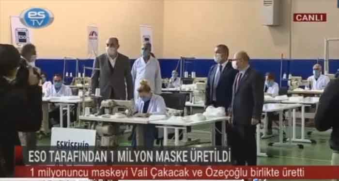 Eskişehir'de 1 milyonuncu maske üretildi!