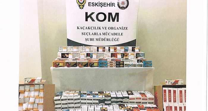 Eskişehir'de binlerce kaçak sigara yakalandı
