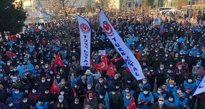 Eskişehir'de dev eylem, 3 bin işçi katıldı!