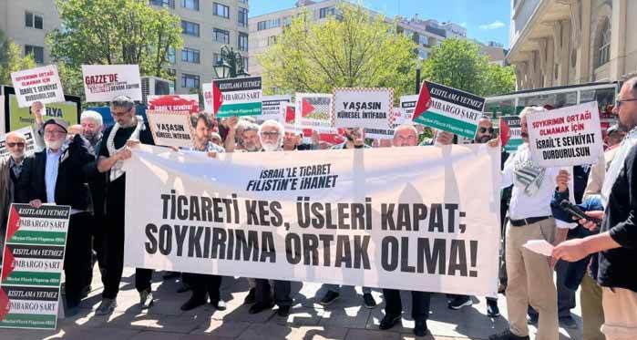 Eskişehir'de eylem: "İsrail ile ticareti kes"