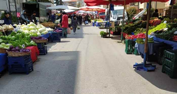 Eskişehir'de korona virüs pazarı da vurdu