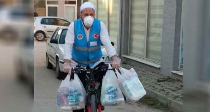 Eskişehir'de koronavirüsün bisikletli kahramanı
