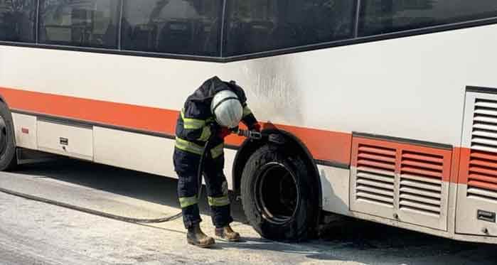 Eskişehir'de otobüste yangın