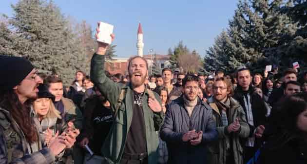 Eskişehir’de üniversite öğrencilerinden protesto