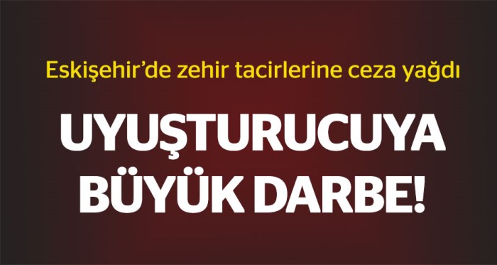 Eskişehir'de uyuşturucuya ceza yağdı