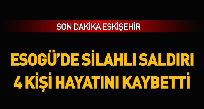 Eskişehir Osmangazi Üniversitesi'nde silahlı saldırı: 4 ölü
