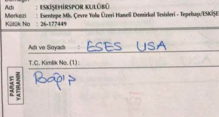 Eskişehirspor'a ABD'den destek!