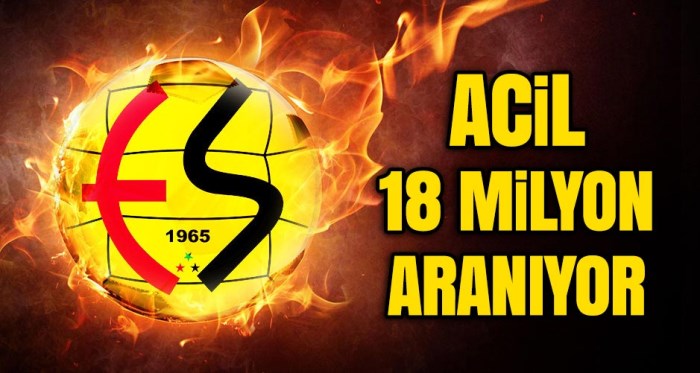 Eskişehirspor'a acil 18 milyon aranıyor