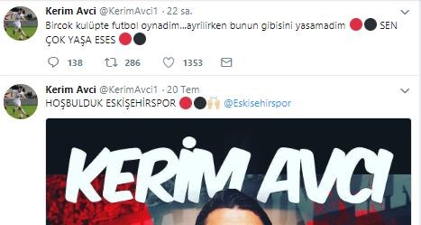 Eskişehirspor'a Twitter'dan mesaj...