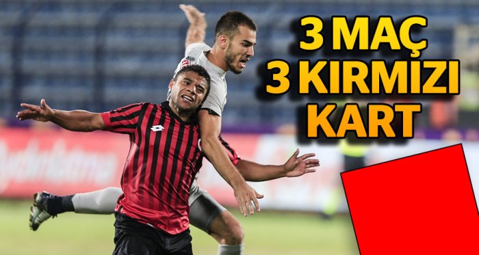 Eskişehirspor'da 3 maçta 3 kırmızı
