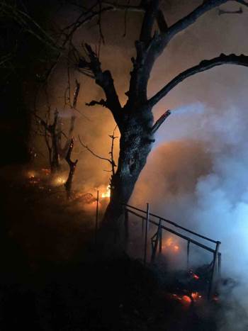 Hamitabat Köyü’Nde Çıkan Yangın Korkuttu
