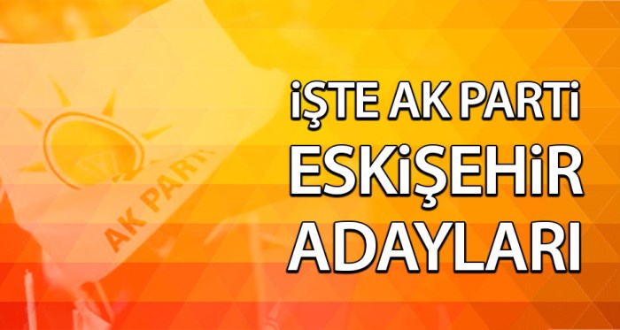 İşte AK Parti Eskişehir adayları! Son Dakika...