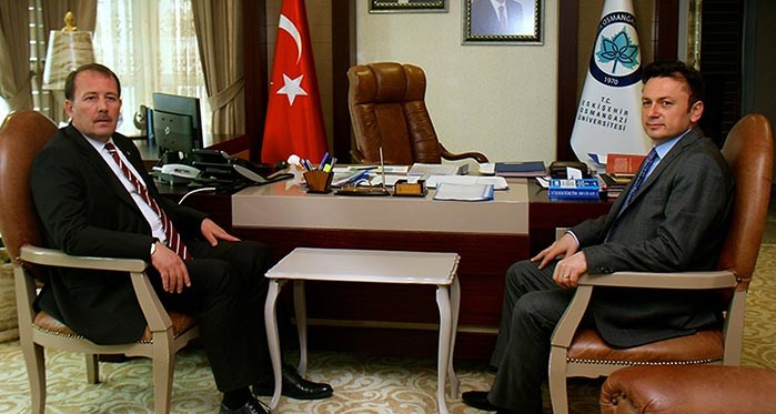 Karacan ESOGÜ yeni Rektörü Kemal Şenocak'ı ziyaret etti