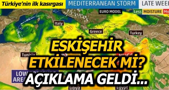 Kasırga Eskişehir'i etkiler mi?