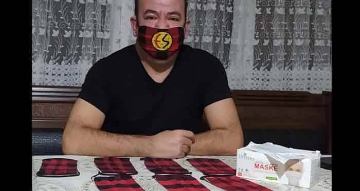 Koronavirüse karşı Eskişehirspor maskesi!