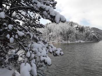 Küçükelmalı Tabiat Parkında Kar Yağışı Sonrası Kartpostallık Görüntüler
