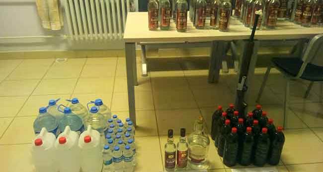 Kütahya Simav'da kaçak içki operasyonu