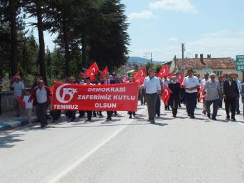 Pazaryeri’Nde "15 Temmuz Milli Birlik Ve Demokrasi Günü" Yürüyüşü
