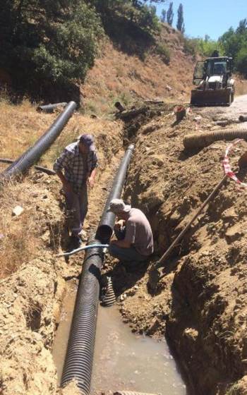 Rızapaşa Köyünün Kanalizasyon Hattı Bakım Onarım Çalışmaları Tamamlandı
