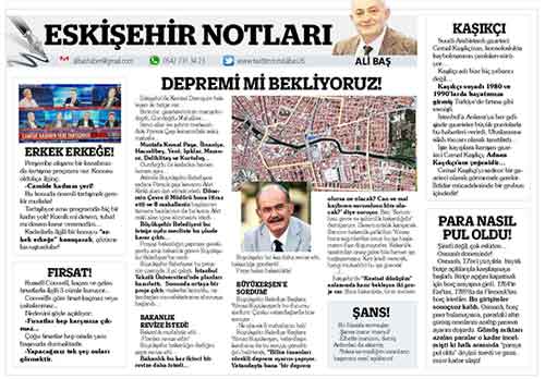 Ali Baş 7 Ekim 2018 tarihli yazı