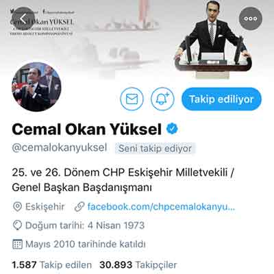 cemal okan yüksel twitter hesabı