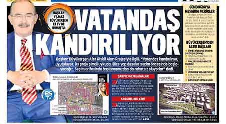 12 Kasim 2018 Büyükerşen manşeti